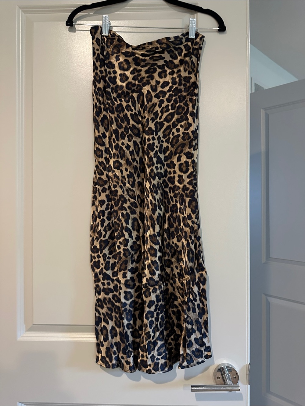 H&M Leopard Print Slip Skirt - Tan and Black